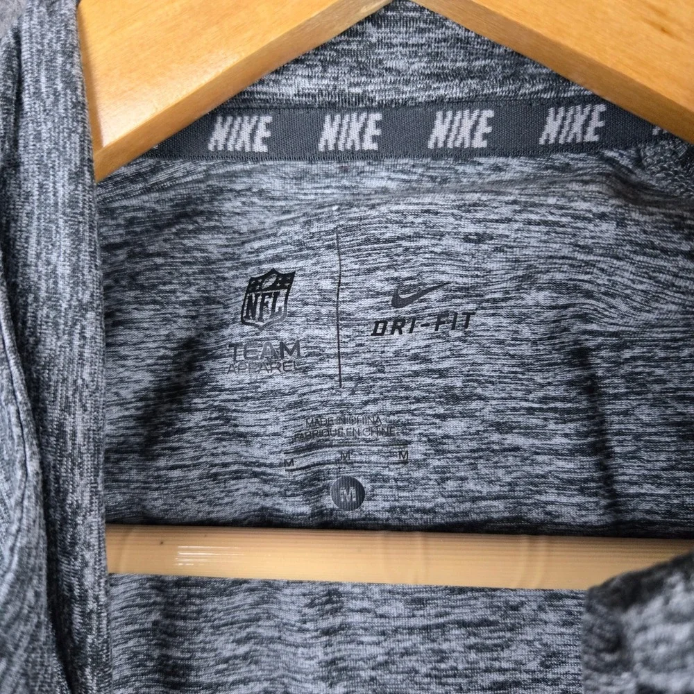 Nike Chicago Bears Pullover Womens Medium Gray 1/4 Zip Dri-Fit NFL Training